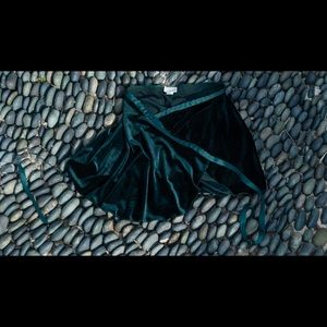 Stracci for dance green wrap skirt